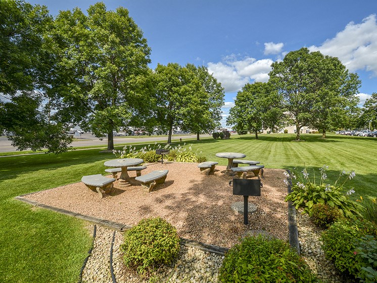 Grilling and Seating at Community Grounds